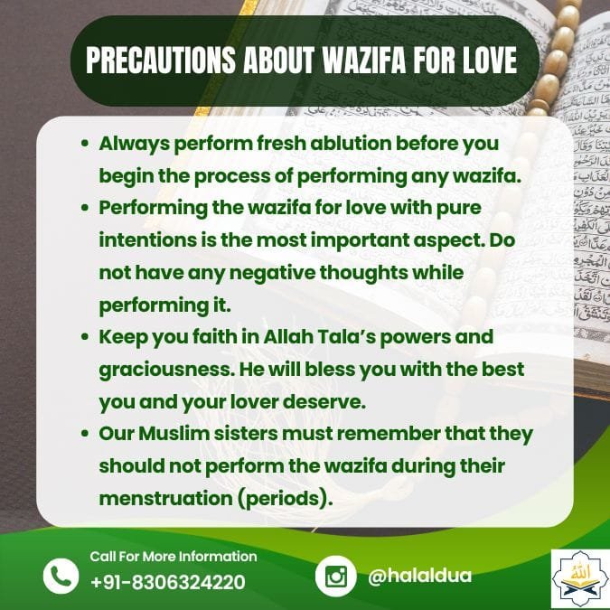 Precautions About Wazifa For Love
